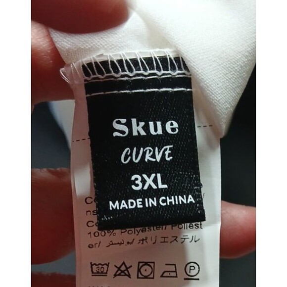 Skue Curve Womens 3XL Ruffle Off/On shoulder Bow Tie Front Creamy White Blouse - Picture 5 of 6